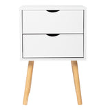 40*30*60cm Simple And Modern White Cabinet, Wood Color Legs, MDF Spray Paint, High Legs, Two 44698952
