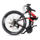 ZUN 26in High Carbon Steel 100kg 21 Speed Land Rover Shimano TX30 Folding Mountain Bike Black 66132359