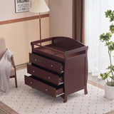 Brown painted surface MDF three-layer drawer 90.5*58*92cm children's wooden bed with safety belt and 36996880