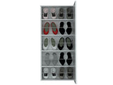 Wall Shoe Rack 54" H, One Mirror, One Door, Five Internal Storage Shelves, Approximate Capacity for B097132917