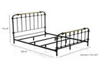 Transitional Style Antique Black Queen Size Bed Hand-brushed Antique Gold Accents 1pc Bedroom B2741P476062