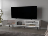 White TV Stand Multistorage with a Door and Open Storage B062P290224