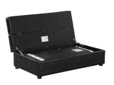 Twin Size Folding Ottoman Sleeper Bed with Mattress Convertible Guest Bed Black WF307724AAB