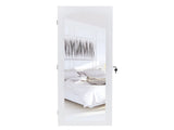 Non Full Mirror Wooden Wall Mounted 4-Layer Shelf 6 Drawers 8 Blue LED Light Jewelry Storage Mirror 29202474