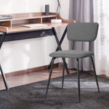 Set of 6 Modern Padded Dining Chairs for Kitchen Bar Office Chair, Grey 96452346