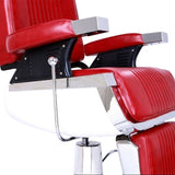 ZUN All Purpose Recline Hydraulic Barber Chair Heavy Duty Salon Spa Beauty Equipment Red 87138551