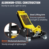 3 Ton Low Profile Aluminum Steel Racing Floor Jack Dual Pump Lift Car Auto 74686921