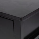Black Spray Paint Cross Type Single Suction Double Layer Nightstand 74831538