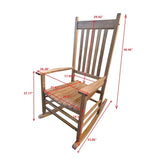 ZUN BALCONY PORCH ADULT ROCKING CHAIR Brown W2297P143135