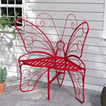 ZUN Modern Butterfly Cast Metal Garden Bench, Outdoor Bench Patio Seat, Park Bench Outdoor Seating for W2167P215357