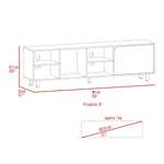 ZUN Harwich 5-Shelf TV Stand Light Oak B06280295