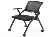 1 Pack Stackable Conference Room Chairs with Wheels, Folding Office Chair with Rebound Back, Padded 56646231