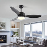 52 inch Indoor/Outdoor Ceiling Fan with LED Select Light Kit - Black 22880690