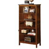 Gorgeous Styling Antique Oak Finish 1pc Media Solid wood Storage Books 5-Shelves Open Cabinet B011P191545