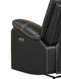 Challenger Modern Contemporary LED Power Recliner Chair made with wood and metal frame in Black B009P294749