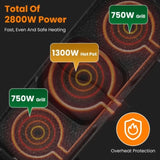 2 in 1 Hot Pot with Grill, Electric Hot Pot 2 in 1 Hot Pot BBQ Grill, Removable Hotpot Pot 2800W 73412339