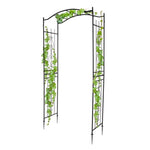 ZUN Bridge Roof Wrought Iron Arches Plant Climbing Frame 13583118