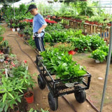 Wagon Cart Garden cart trucks make it easier to transport firewood TC1840BKG W22755691