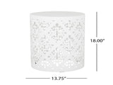 Outdoor Metal end Table -Large 73605.00WHI
