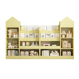 Yellow Kids Wooden Bookshelf Toy Storage Organizer with Bookcase, Kid's Bin Storage Unit with 6 W2876P233555