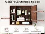 2 in 1 Mirrored Bathroom Wall Cabinet, Space-Saving Medicine Cabinet with Hidden Storage & Shelves 31972657