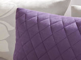 Printed Cotton Sateen Comforter Set Taupe Grey/Purple Twin/Twin XL B03596996