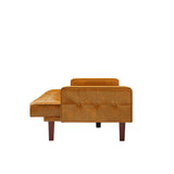Brown Convertible Double Folding Room Sofa Bed, PU Leather, Tufted Buttons, Suitable for 67482142