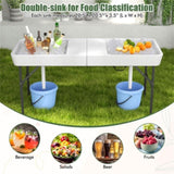 5 FT party picnic table/double sink ice cooling table 18397469