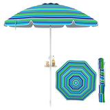 7.2 Feet Outdoor Beach Umbrella with Tilt Mechanism 16250185