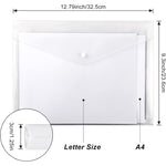 ZUN 50pcs Clear Envelopes, Expandable Folders for Documents and Waterproof Folders with Snap Closure, A4 84677840