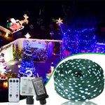 ZUN Christmas Rope Lights,1000LED/328Ft Outdoor Decorative String Strobe with 8 Modes/Remote/IP67 75926382