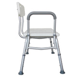 ZUN Medical Bathroom Safety Shower Tub Aluminium Alloy Bath Chair Transfer Bench with Wide Seat & Padded 48856399