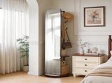 70"x19"Full Length Mirror with Stand,Coat Rack with Mirror,Solid Wood Floor Mirror,Swivel Mirrorfor 00024970