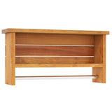 Wood Wall-Mounted Storage Shelf with Towel Bar 61664598