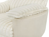 Bocaton Wide Wale Corduroy Upholstery Manual Recliner, White T2574P245446