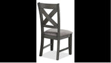 ZUN Transitional Farmhouse 2pc Set Dining Chair Gray Upholstered Seat X-Back Design Dining Room Wooden B011135286