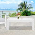 ZUN Small End Table White Aluminum Coffee Tables Patio Garden Furniture For Dinner And Drinking W1828P154372