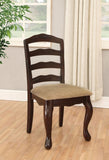 Transitional Contemporary Dark Walnut Finish Set of 2pc Dining Chairs Solid wood Kitchen Dining Room B011P143323