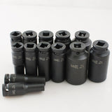 13 pc 1/2" inch Deep Impact Socket Tool Set 10-32mm Metric Garage Workshop 47989499