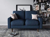 Modern 2Seat Loveseat Sofa, Polyester Fabric Couch, Without Accent Pillows, Loose Back Cushion for B2735P610774