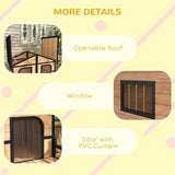 ZUN Dog House- Natural Wood 41863210