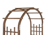 Dark Brown Wooden Garden Arbor, 85.4 in H Fir Wood 20565375