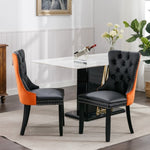 ZUN Furniture,Modern, High-end Tufted Solid Wood Contemporary PU and Velvet Upholstered Dining Chair 55553584