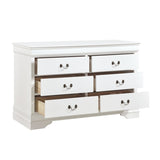 Traditional White Dresser Louis Phillippe Style Antique Drop Handles Classic Bedroom Furniture B011134290