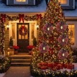 6PCS Set 3.9" Christmas Ball Ornaments Holiday Decor for Xmas Tree Hanging Party Decorations Festive 87147602