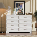 ZUN Modern 3 Drawer Bedroom Chest of Drawers with 8 Drawers Dresser, Clothes Organizer -Metal Pulls for W1668P182257