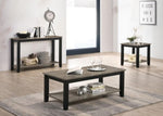 ZUN Coffee Table With Open Shelf In Dark Brown And Grey SR016384