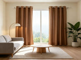 52 x 84 Inch Natural Linen Curtains 2 Panels Set Grommet Light Filtering Burlap Drapes 38861439