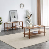 Modern 2-Tier Coffee Table for Living Room Furniture,Rectangular Center Table with Open Storage W3226P279108