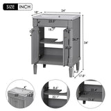 ZUN 24'' Bathroom Vanity with Top Sink, 2-Tier Modern Bathroom Storage Cabinet, Single Sink Bathroom N710P178454E